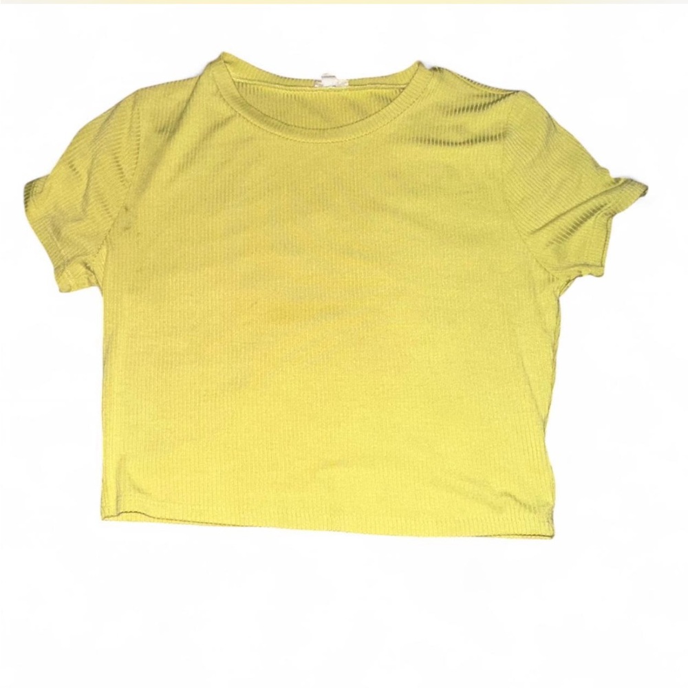 Garage Yellow Short Sleeve Crop T-Shirt